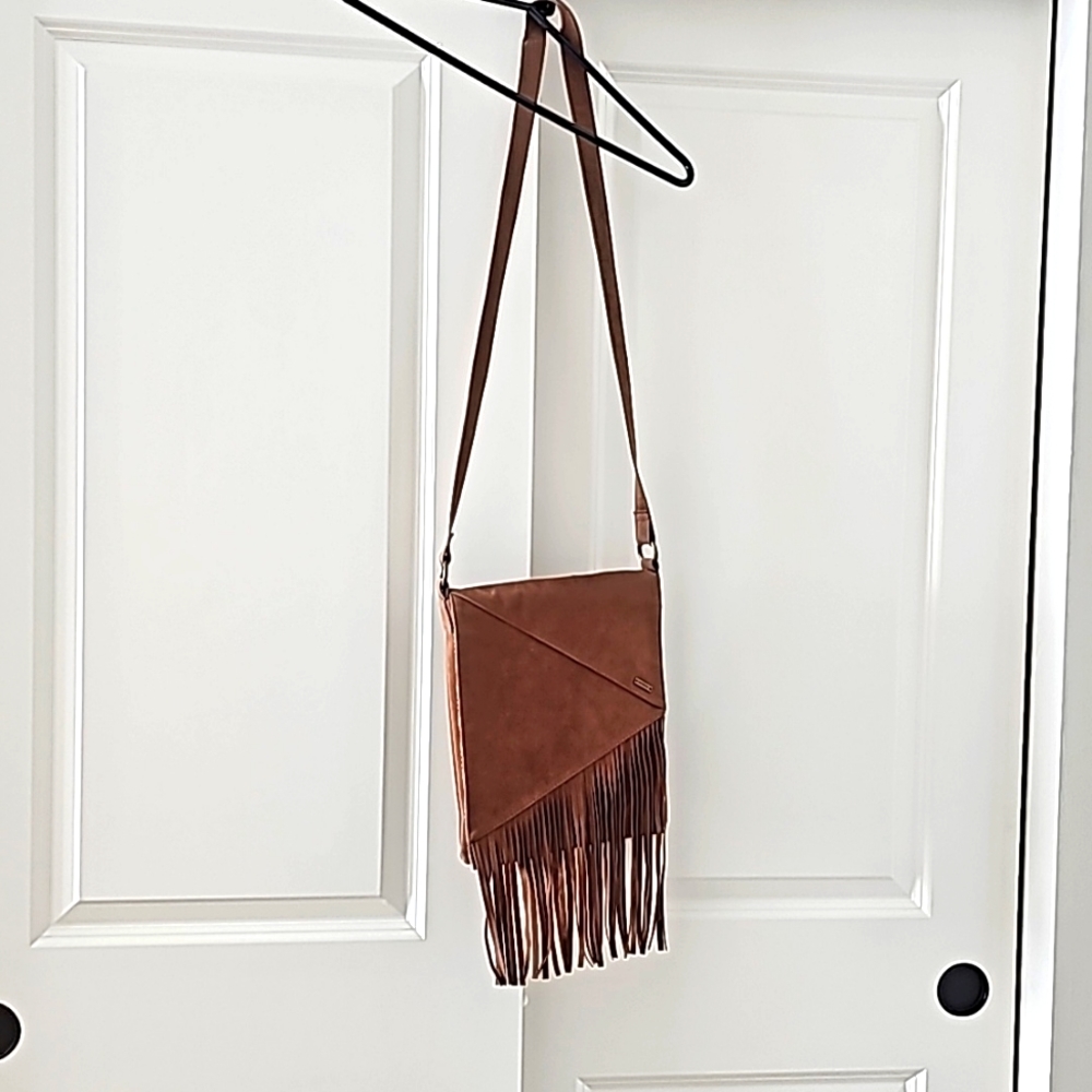 Boho Faux Leather Fringe crossbody purse